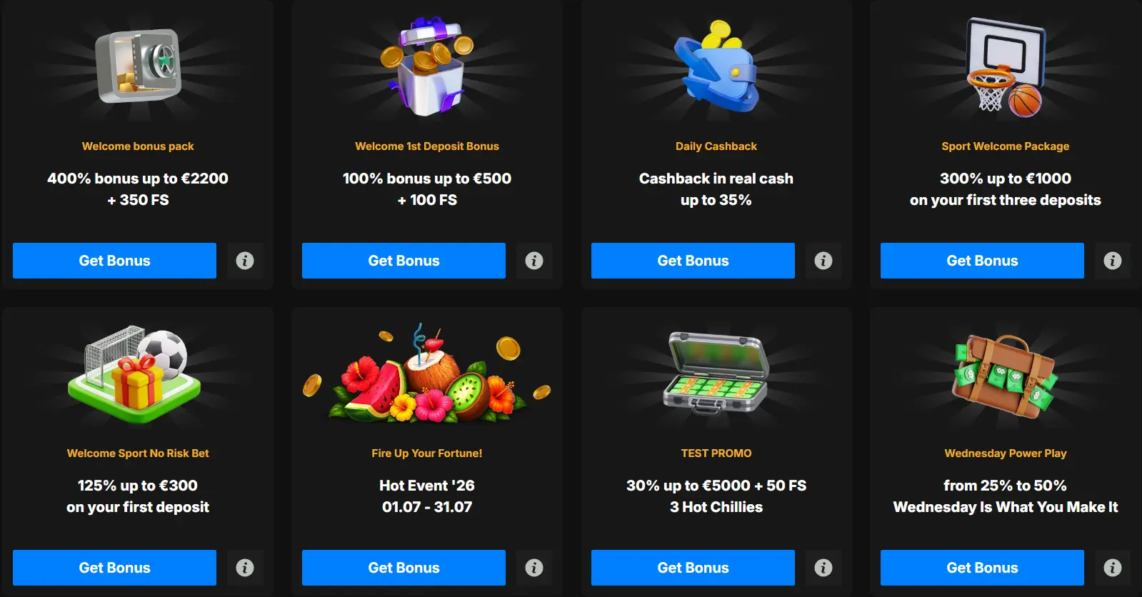 NikaSpin bonuses casino