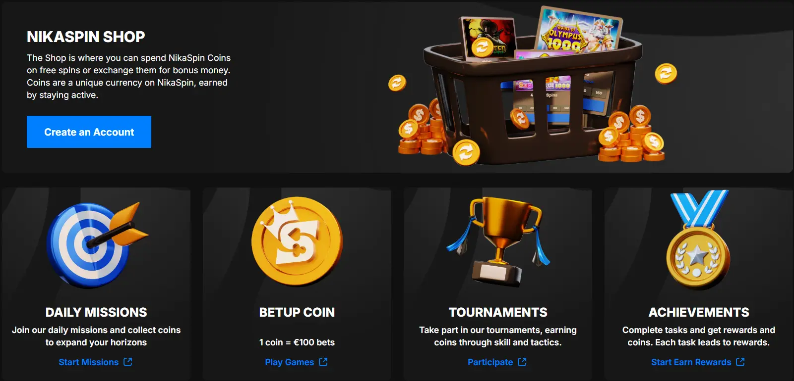 Nikaspin reards casino