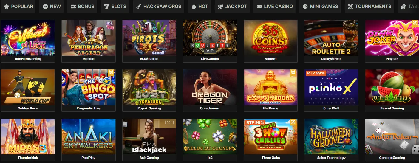 NikaSpin Games